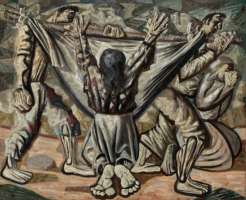 Candido Portinari's 1944 painting Enterro na Rede - Burial in the hammock