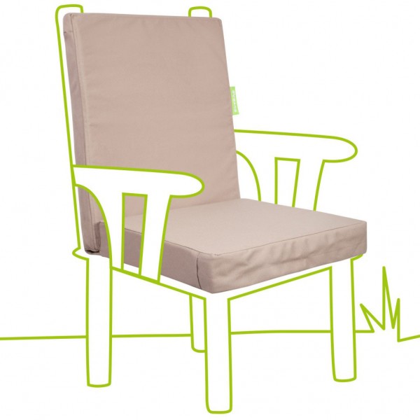 Outbag Topper High Rise Back Chair, All Weather Cushions Outdoor Furniture